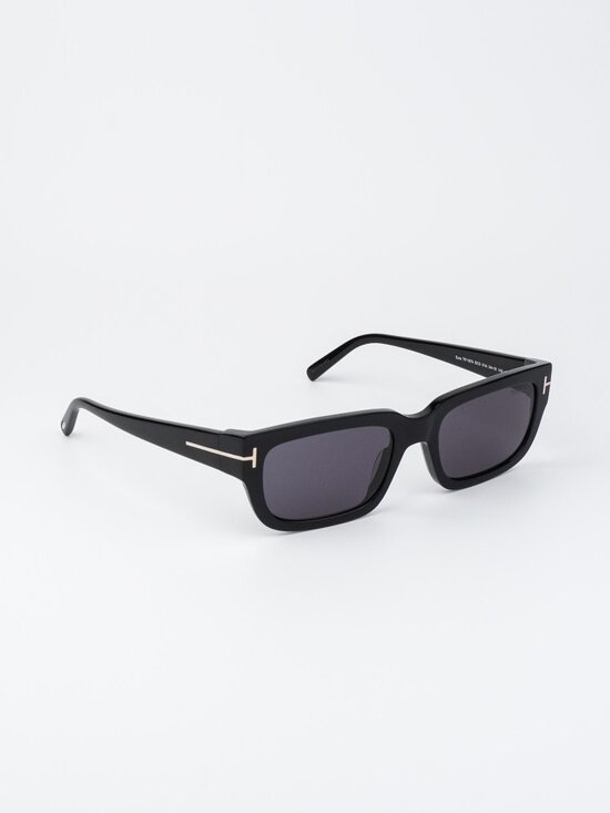 Tom Ford EZRA Women Sunglasses Black Smoke Rectangle FT1075/S 01A NEW AUTHENTIC main image 10